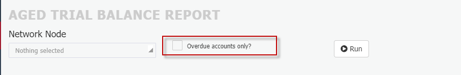 Overdue filter aged trial balance teport Overdue filter aged trial balance teport