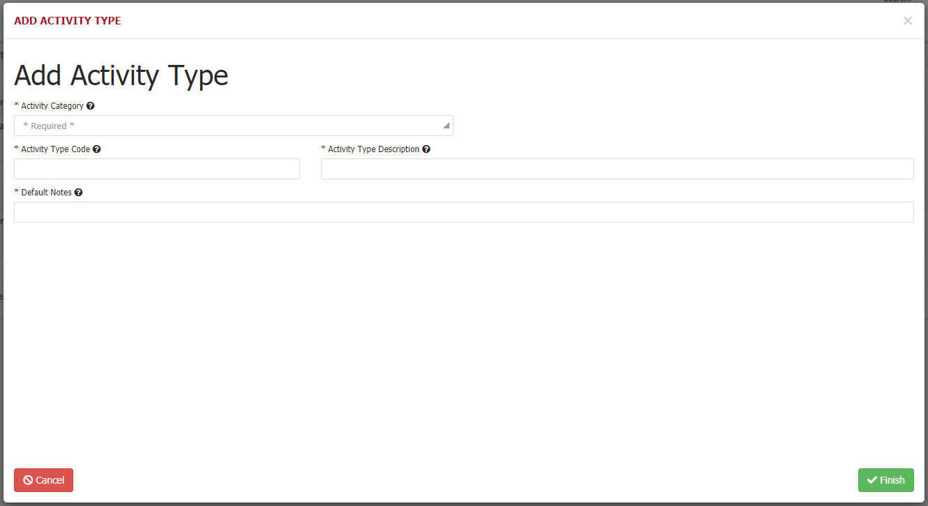  Maintenance - adding activities