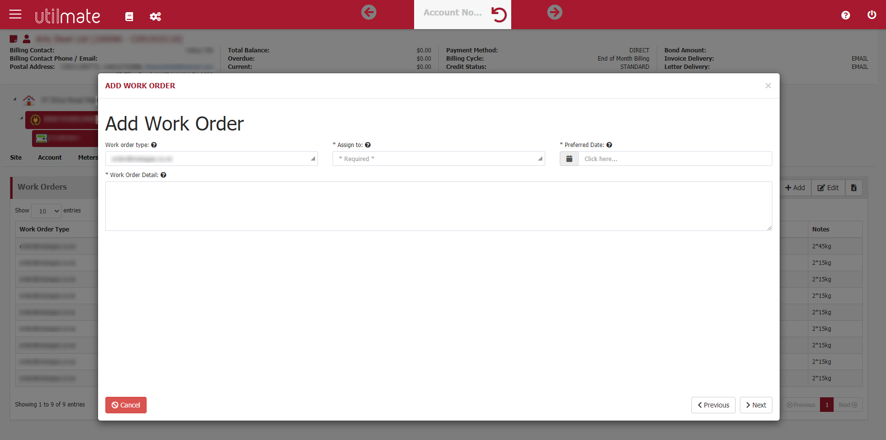 Work order Work order