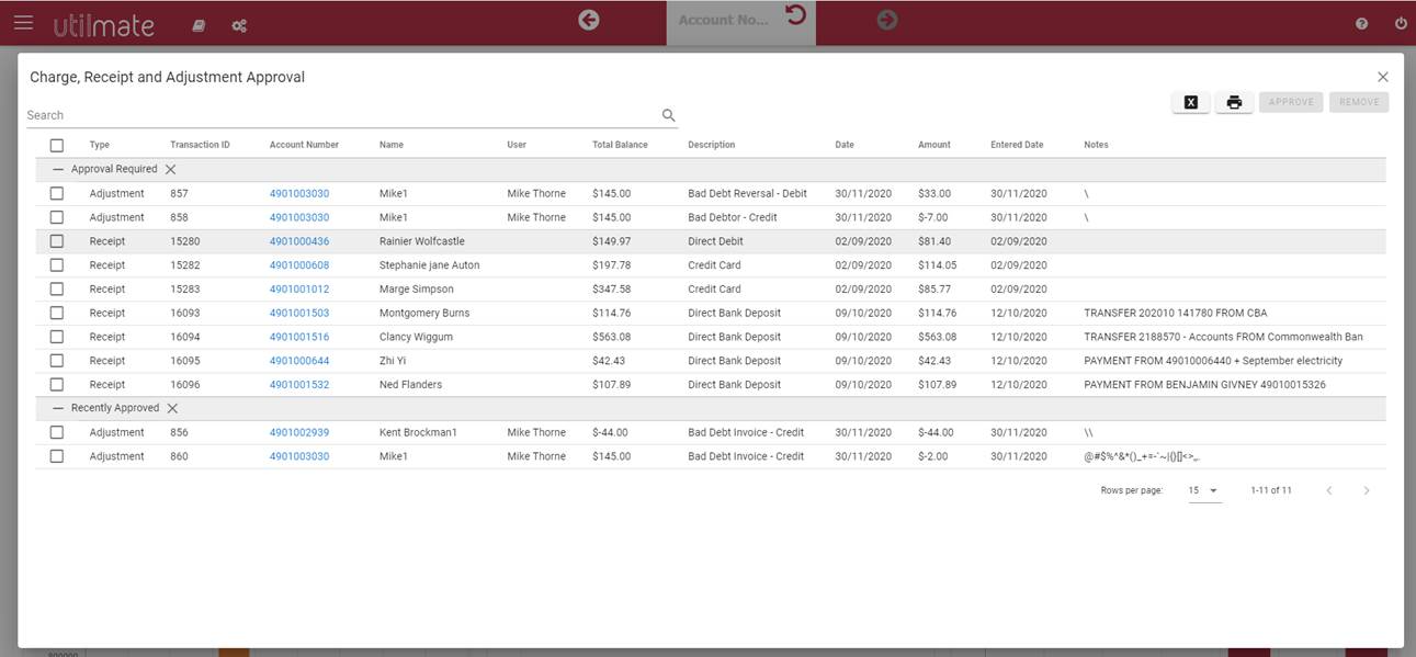 Change Receipt and approval adjustment Change Receipt and approval adjustment
