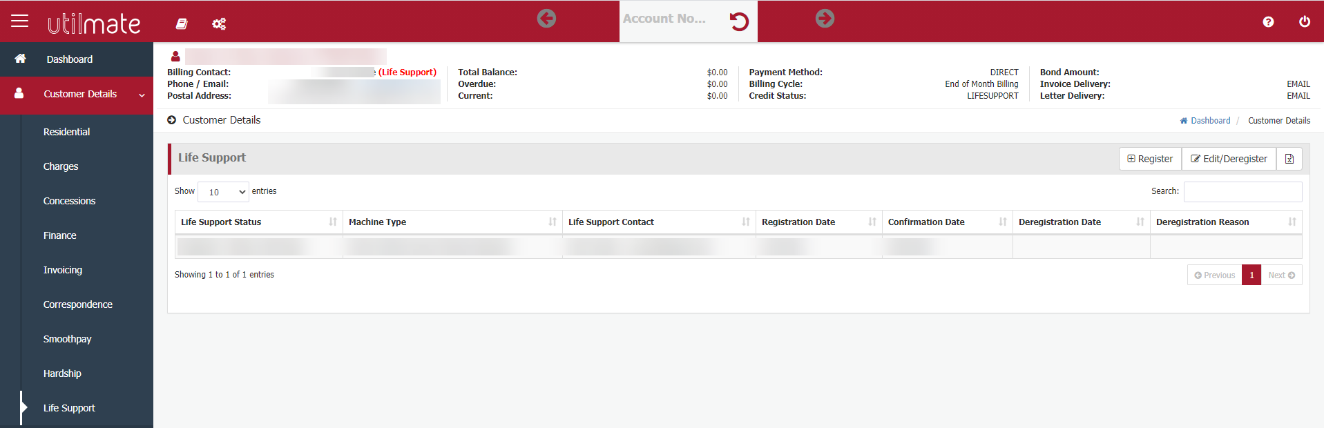 Life suport Life suport