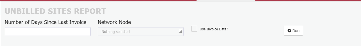 Unbilled Sites report Unbilled Sites report
