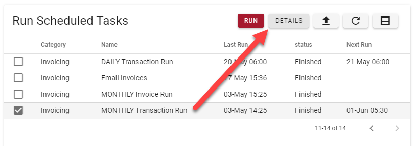 Editing scheduled tasks Editing scheduled tasks