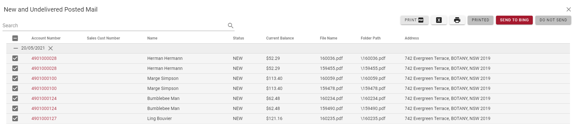 Bulk printing Bulk printing