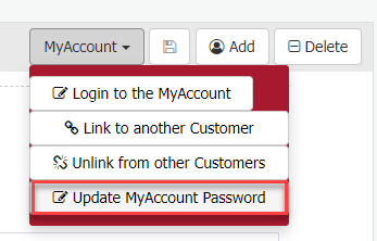 Change MyAccount password Change MyAccount password