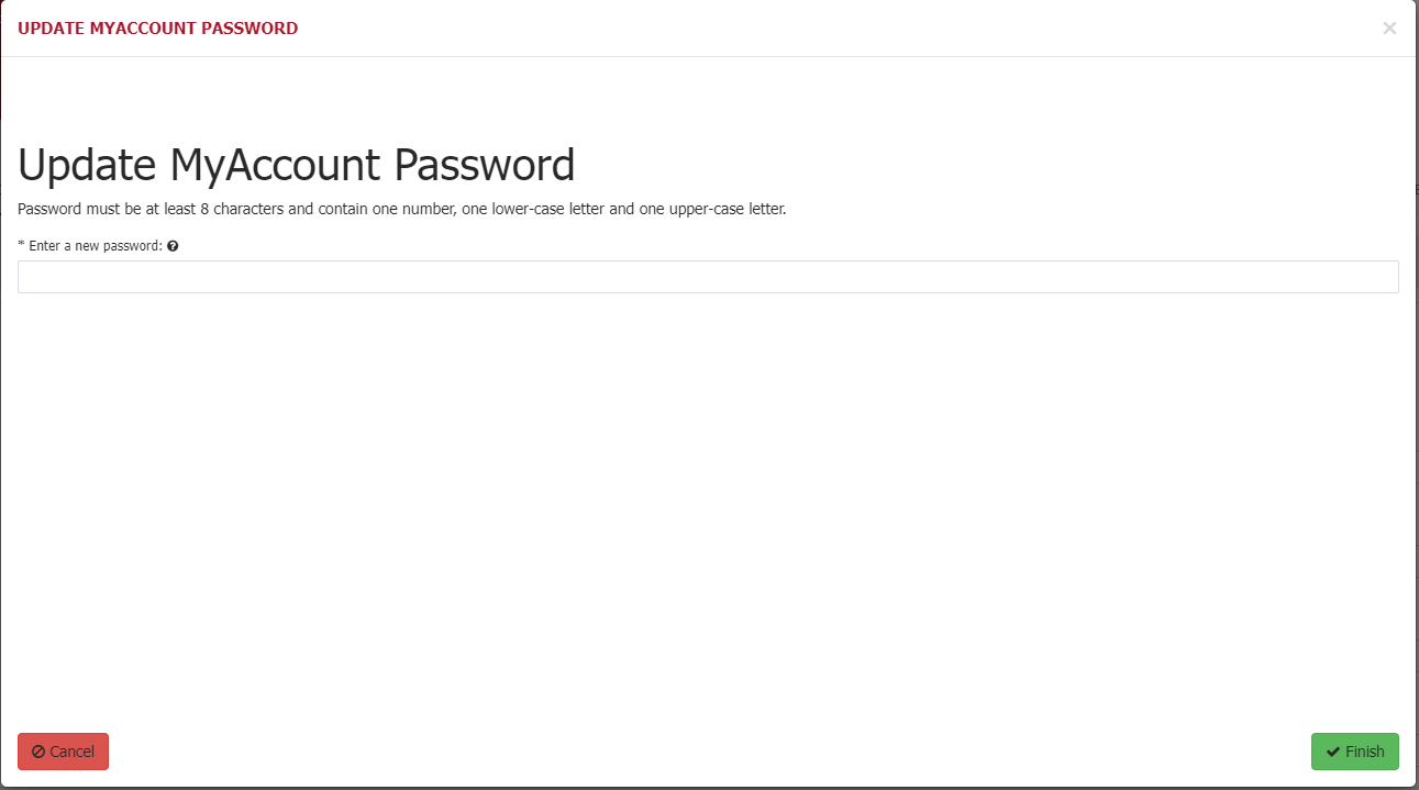Change MyAccount password