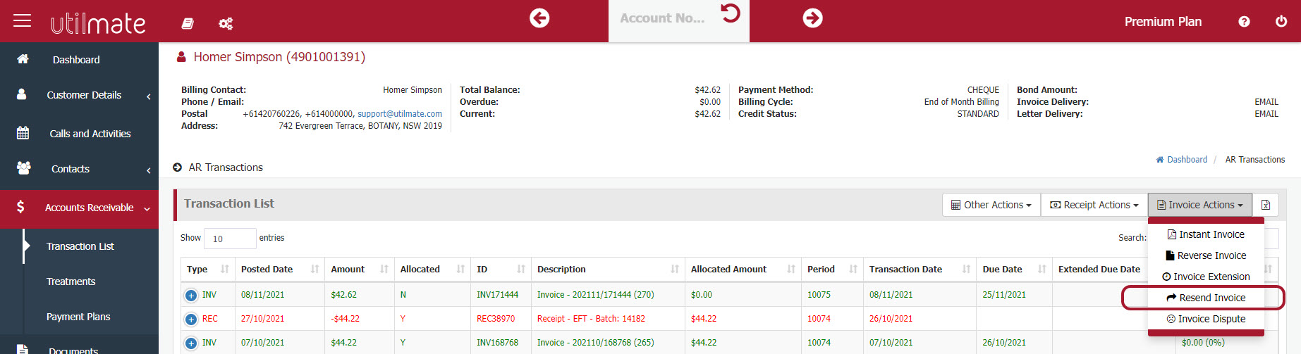 Resend invoices Resend invoices