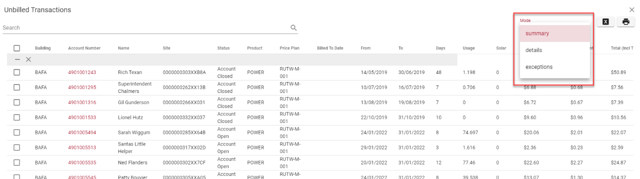 Unbilled Transactions Dashboard Item Unbilled Transactions Dashboard Item