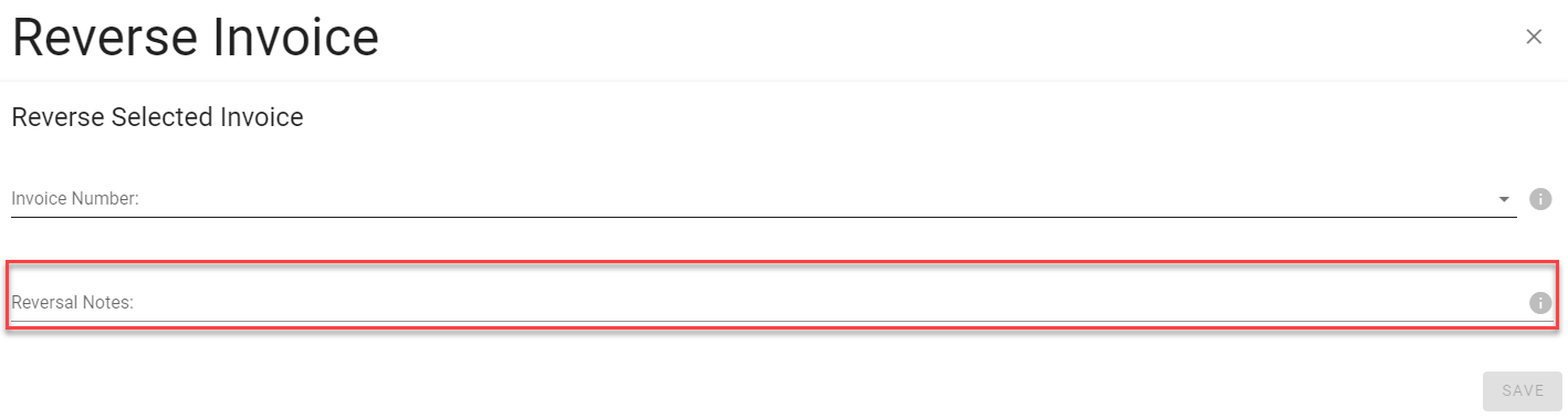 Invoice Reversal Notes Mandatory Invoice Reversal Notes Mandatory