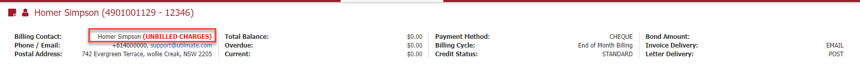 Unbilled Charges Alert Unbilled Charges Alert