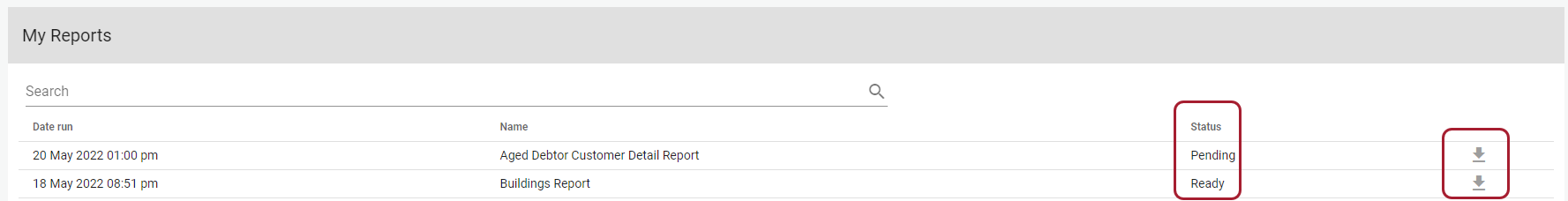 My Reports My Reports