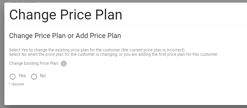 Change price plan