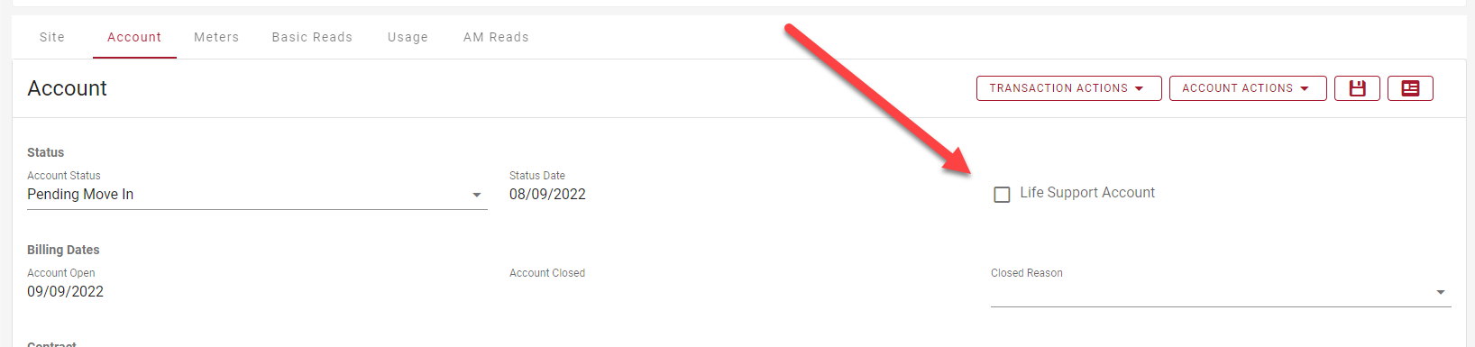 Life support tick box removed Life support tick box removed