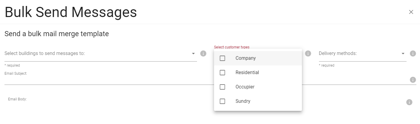 Bulk send messages