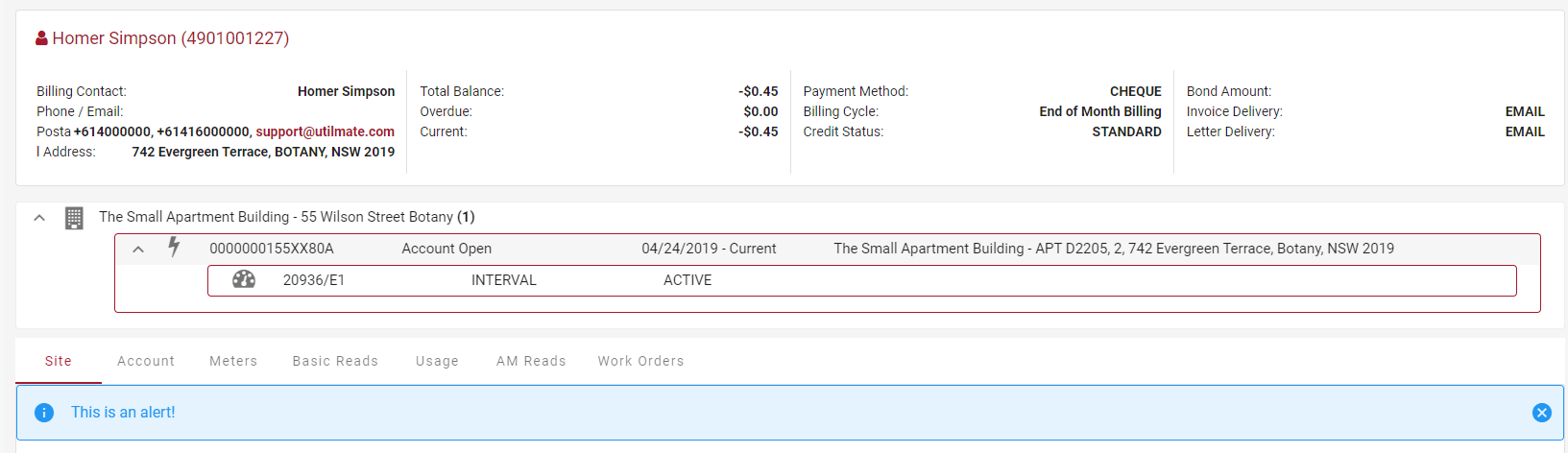 Alerts shown on all pages Alerts shown on all pages