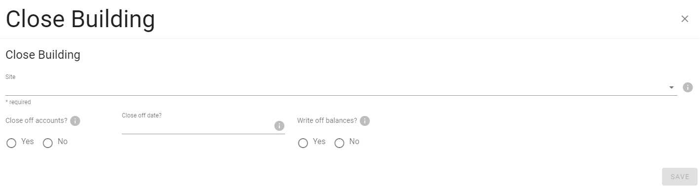 Close building wizard Close building wizard