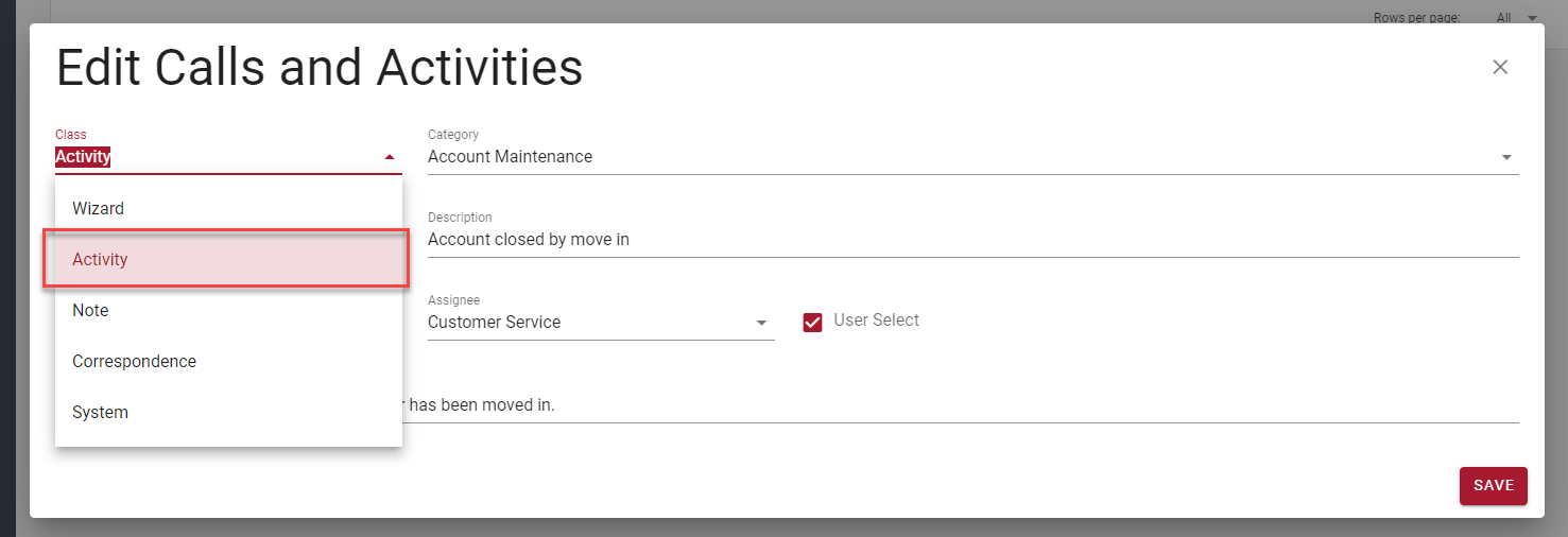 Move in and move out activities Move in and move out activities