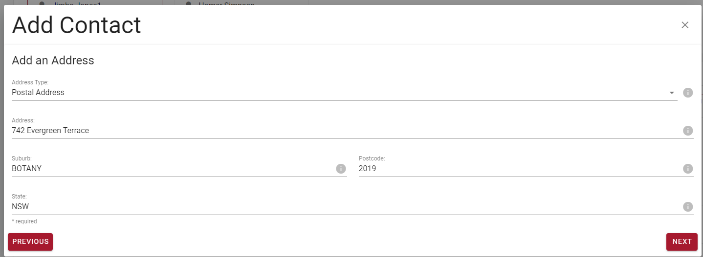 Add Contact wizard Add Contact wizard