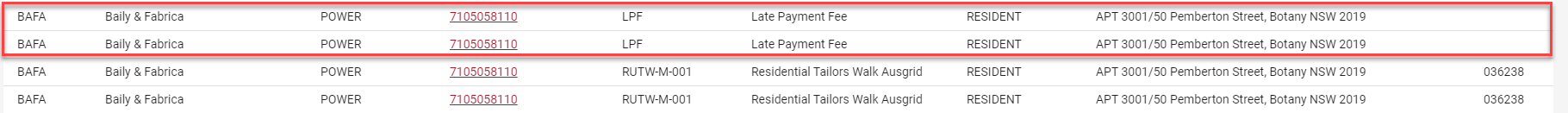 Billed Consumption Detail and summary Reports