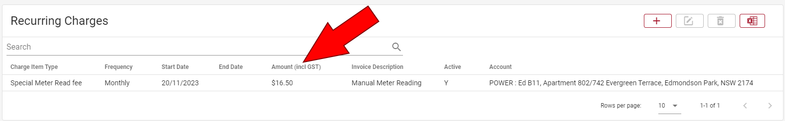 Recurring charges GST/tax inclusive Recurring charges GST/tax inclusive