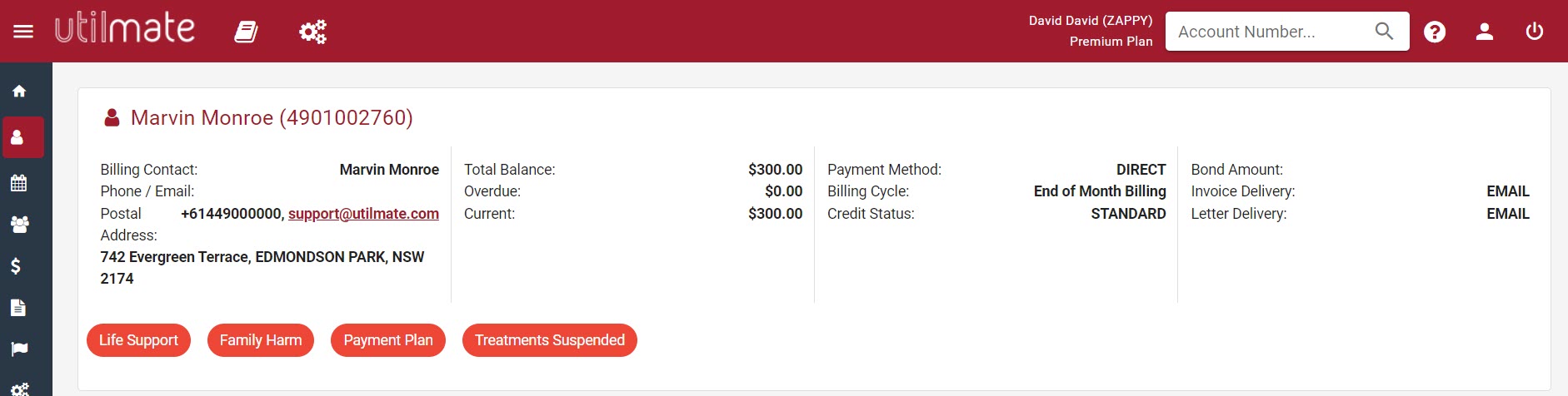 Credit control status Credit control status