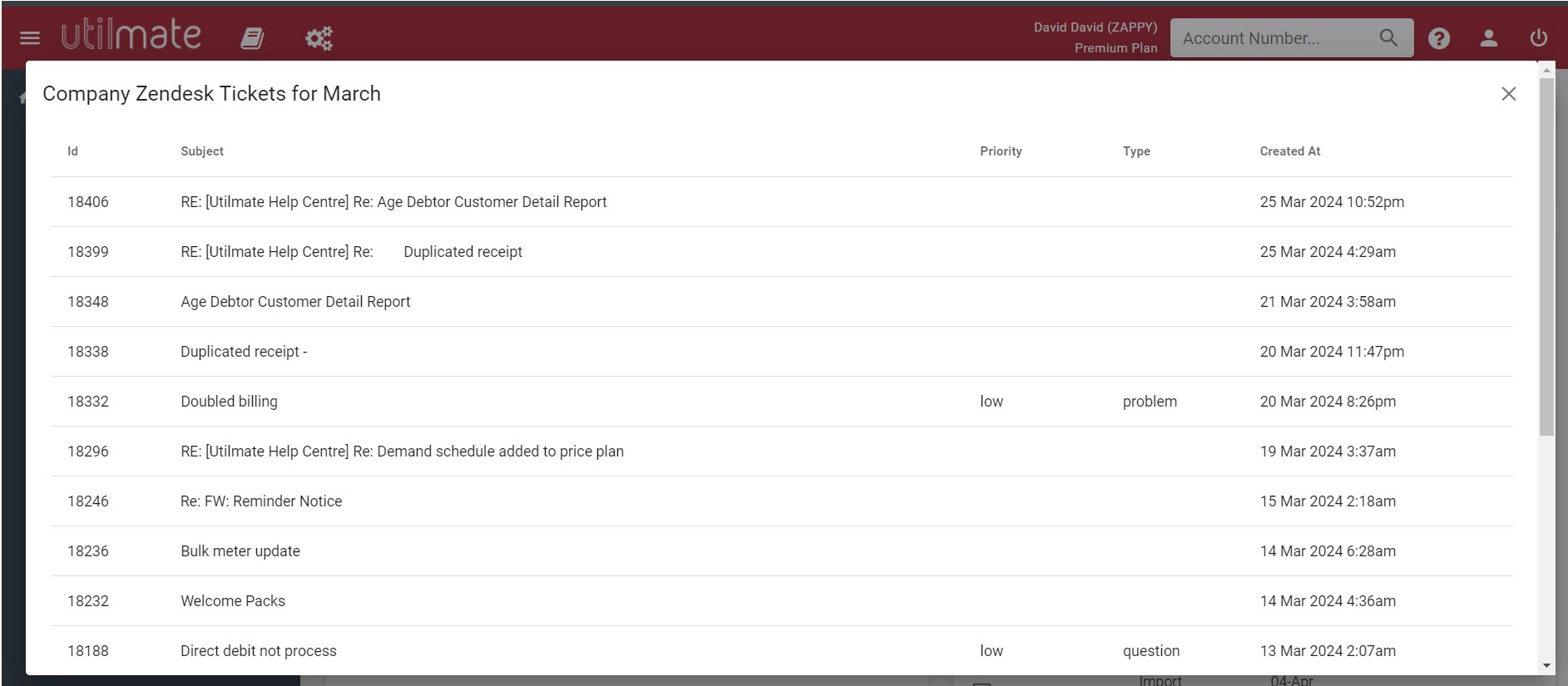 Utilmate support tickets Utilmate support tickets