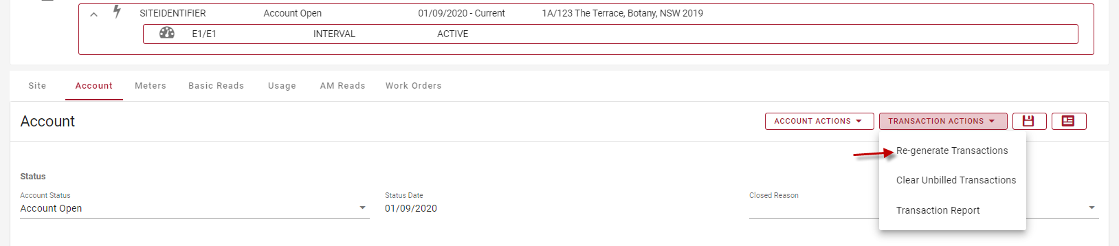 Billing Exception